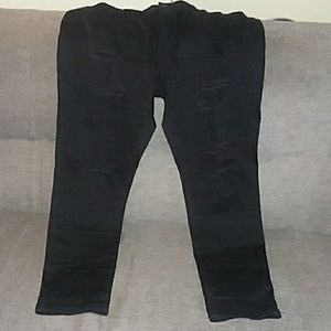 Plus size rainbow black Jeans